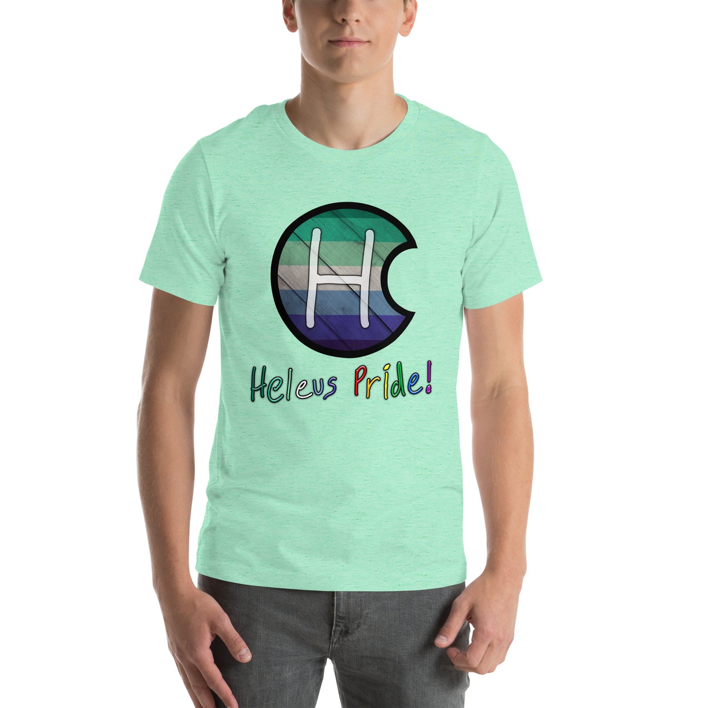 Heleus Pride Trans-Inclusive Gay Men's Shield Unisex t-shirt