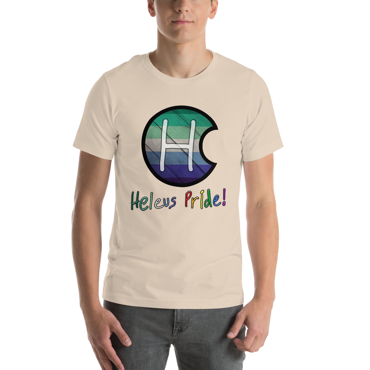 Heleus Pride Trans-Inclusive Gay Men's Shield Unisex t-shirt