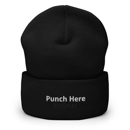 Heleus "Punch Here" Cuffed Beanie