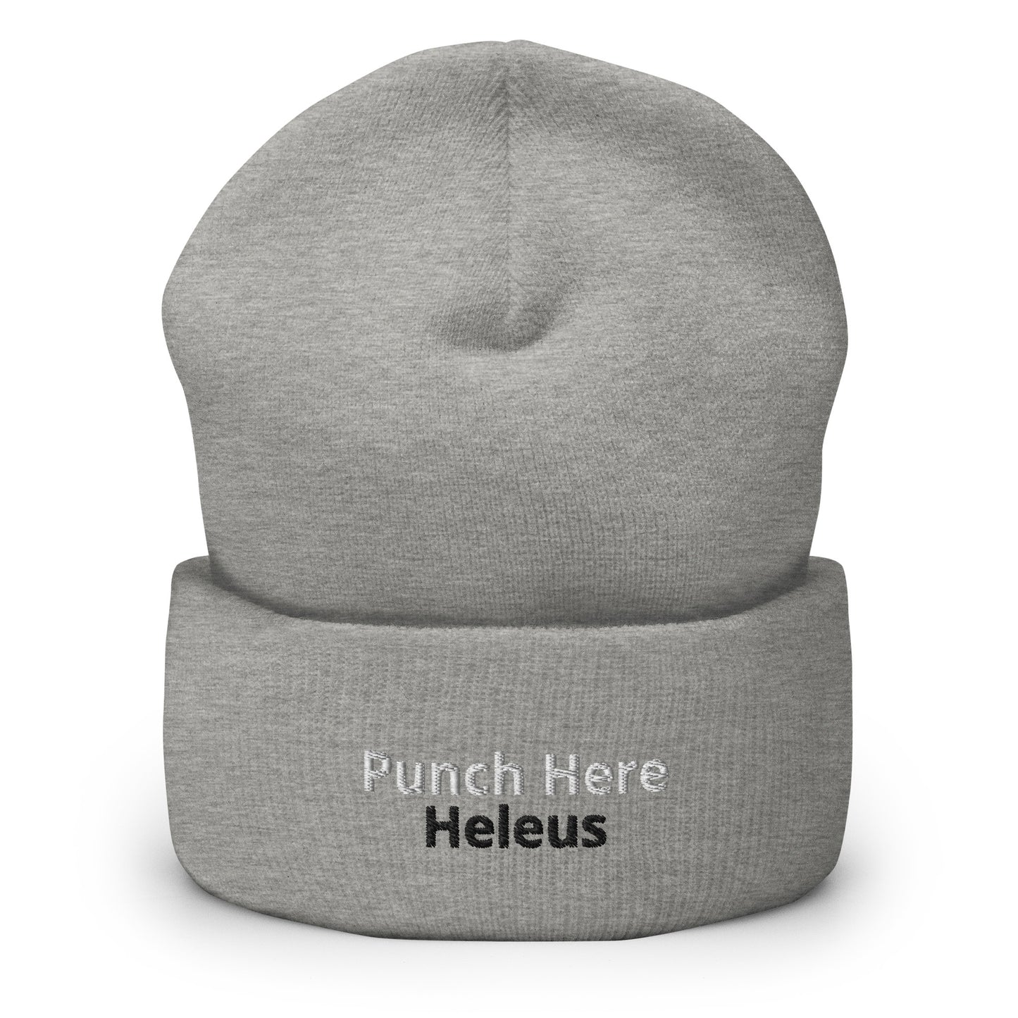 Heleus "Punch Here" Cuffed Beanie