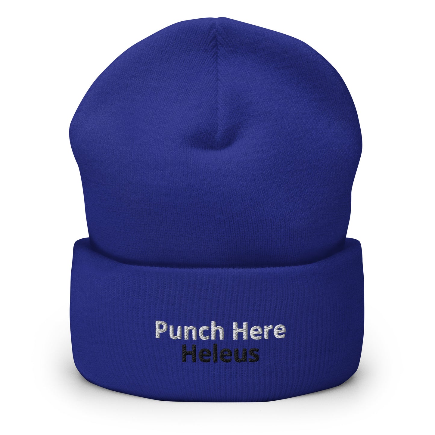 Heleus "Punch Here" Cuffed Beanie