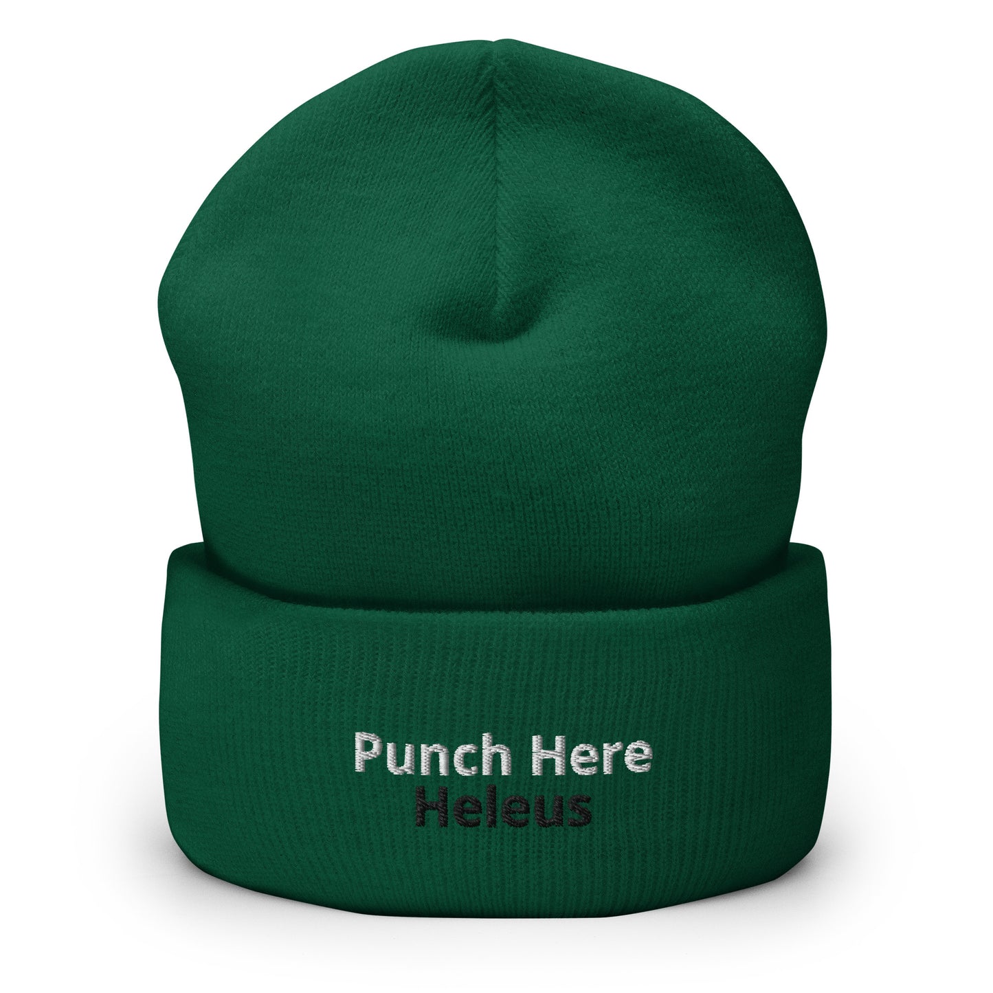 Heleus "Punch Here" Cuffed Beanie