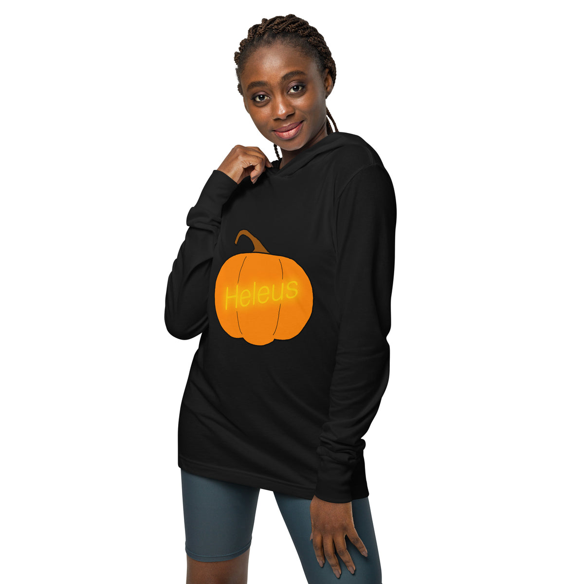 Heleus Jack-O-Lanturn Hooded long-sleeve tee