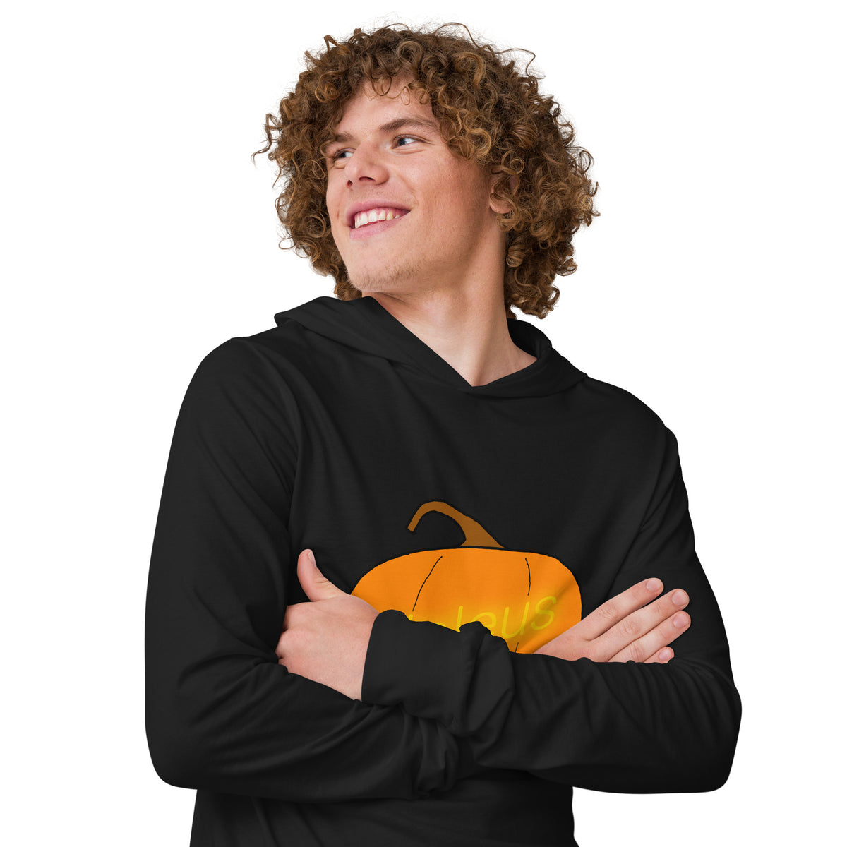 Heleus Jack-O-Lanturn Hooded long-sleeve tee