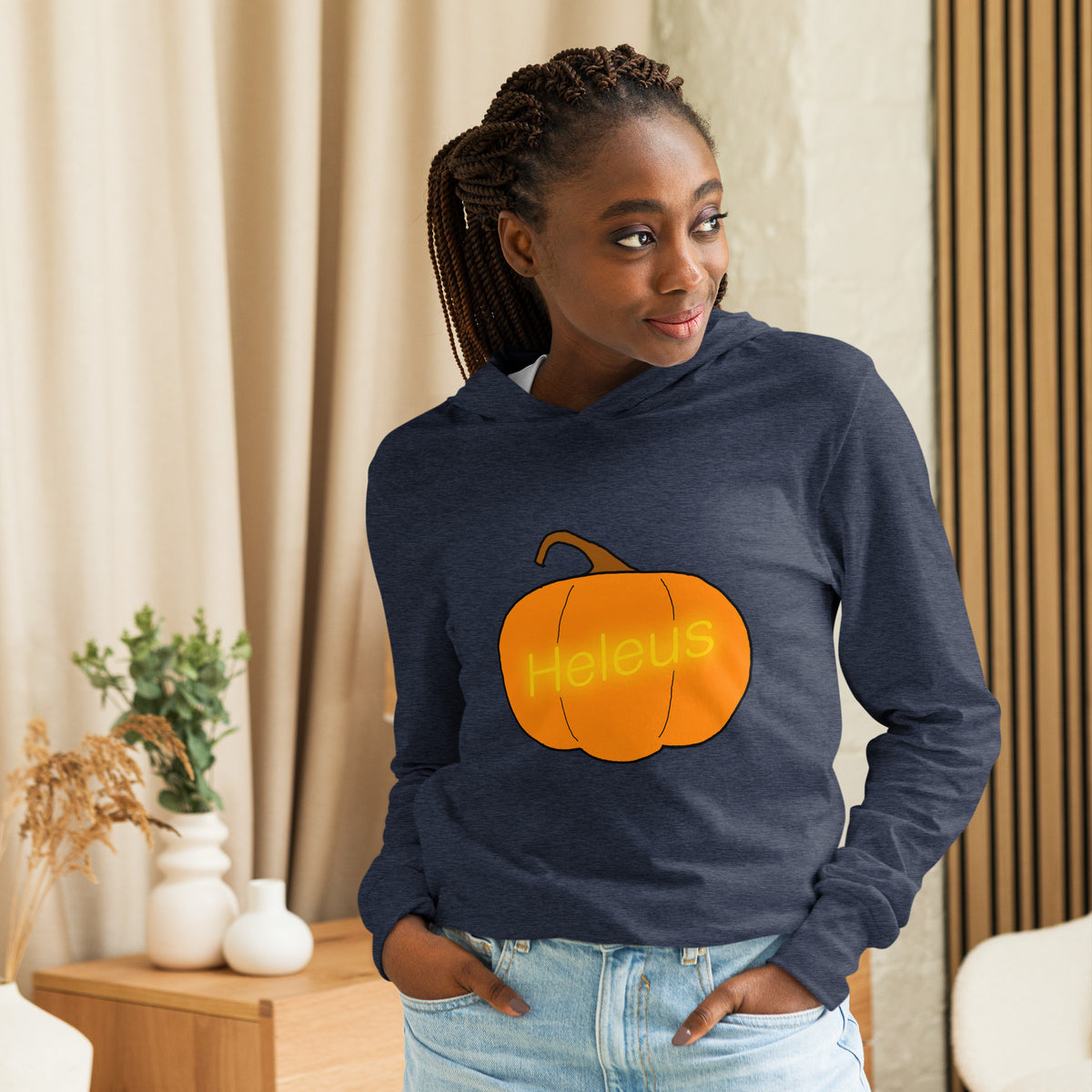 Heleus Jack-O-Lanturn Hooded long-sleeve tee