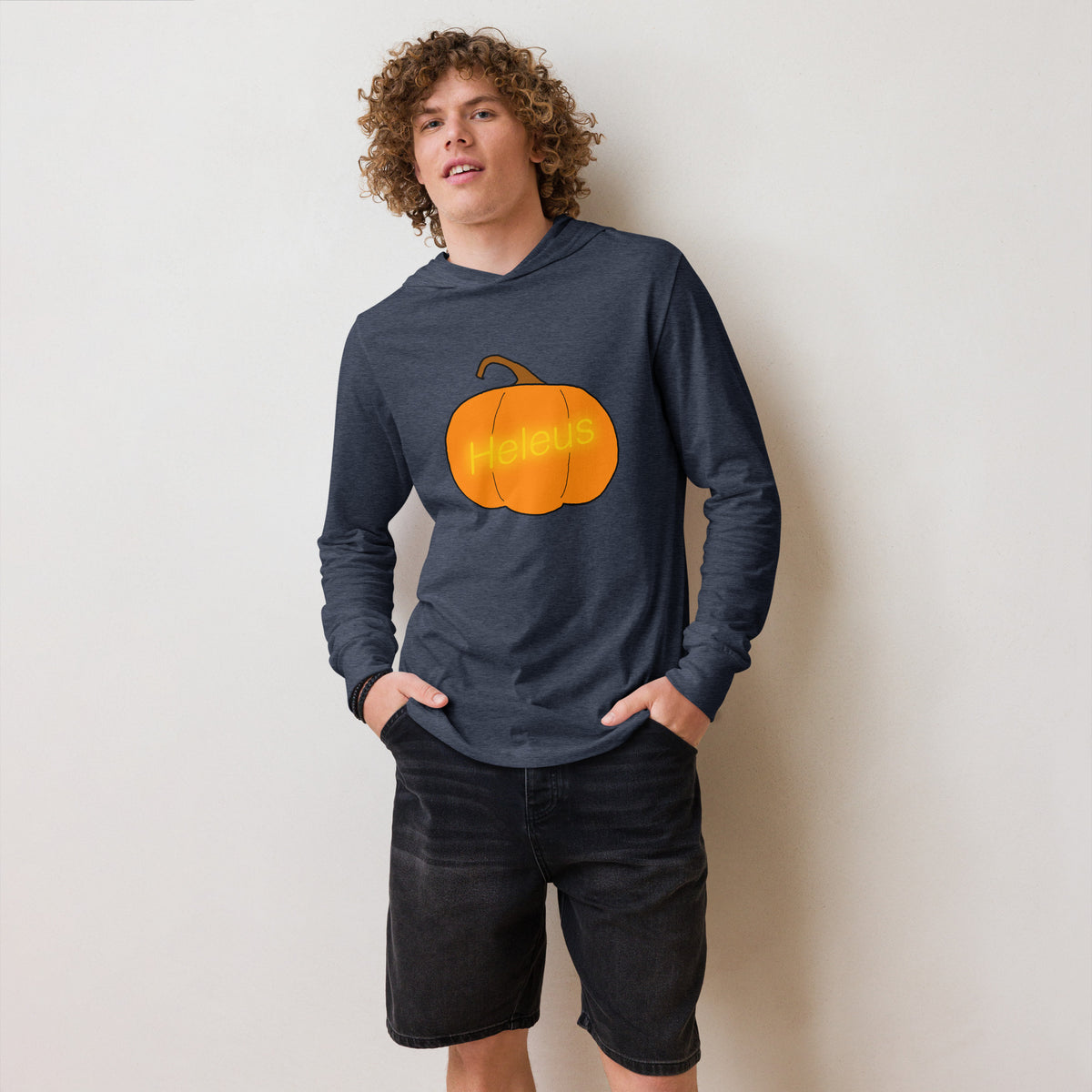 Heleus Jack-O-Lanturn Hooded long-sleeve tee