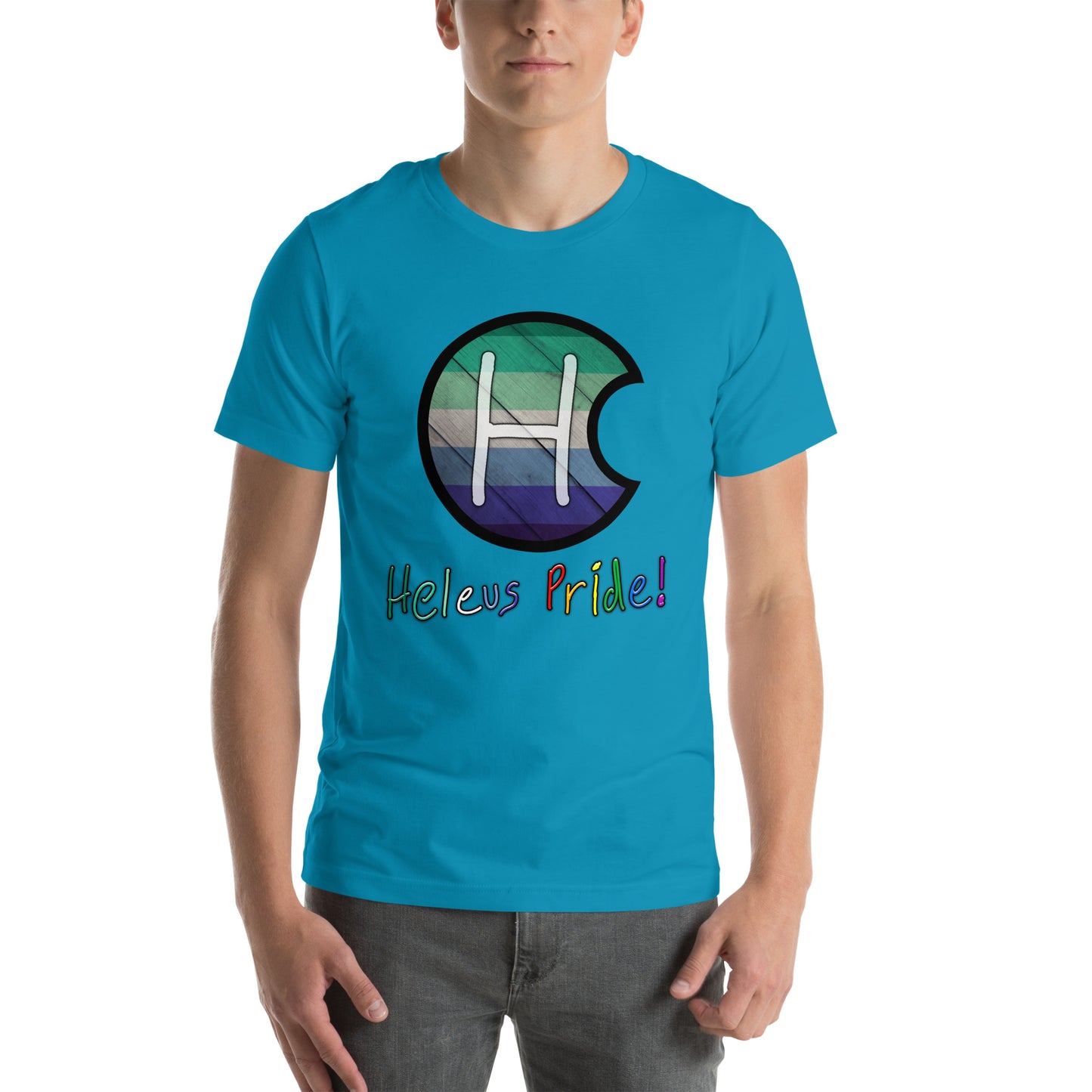 Heleus Pride Trans-Inclusive Gay Men's Shield Unisex t-shirt