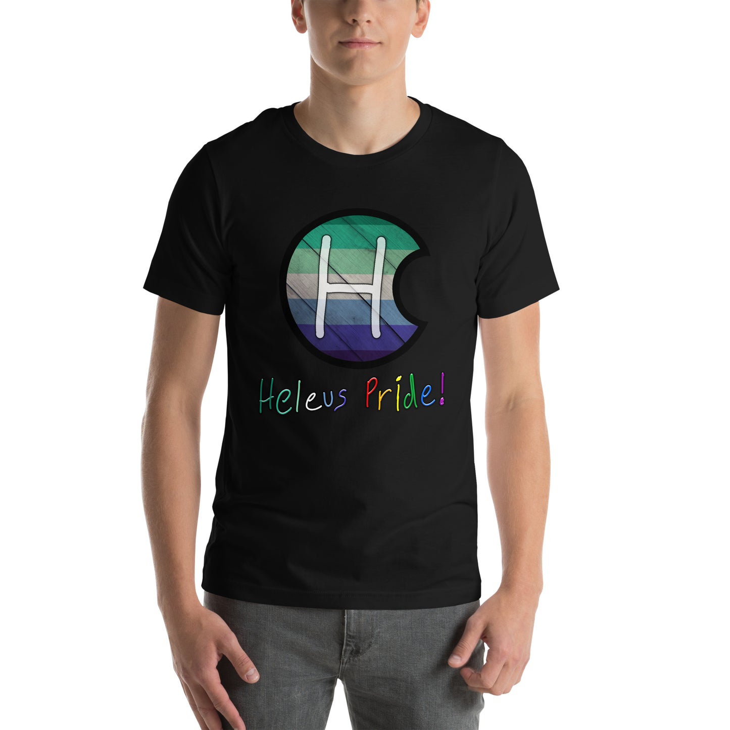 Heleus Pride Trans-Inclusive Gay Men's Shield Unisex t-shirt