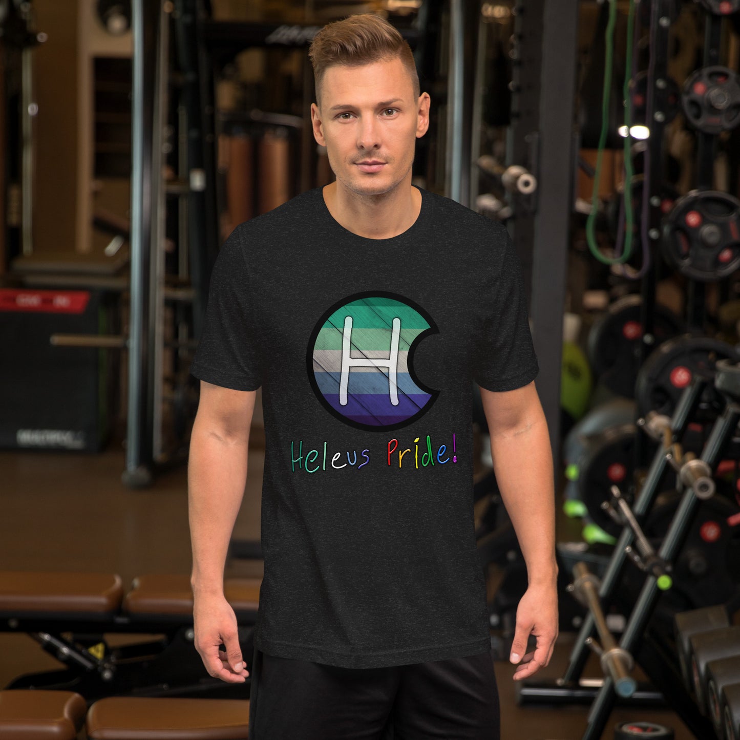 Heleus Pride Trans-Inclusive Gay Men's Shield Unisex t-shirt