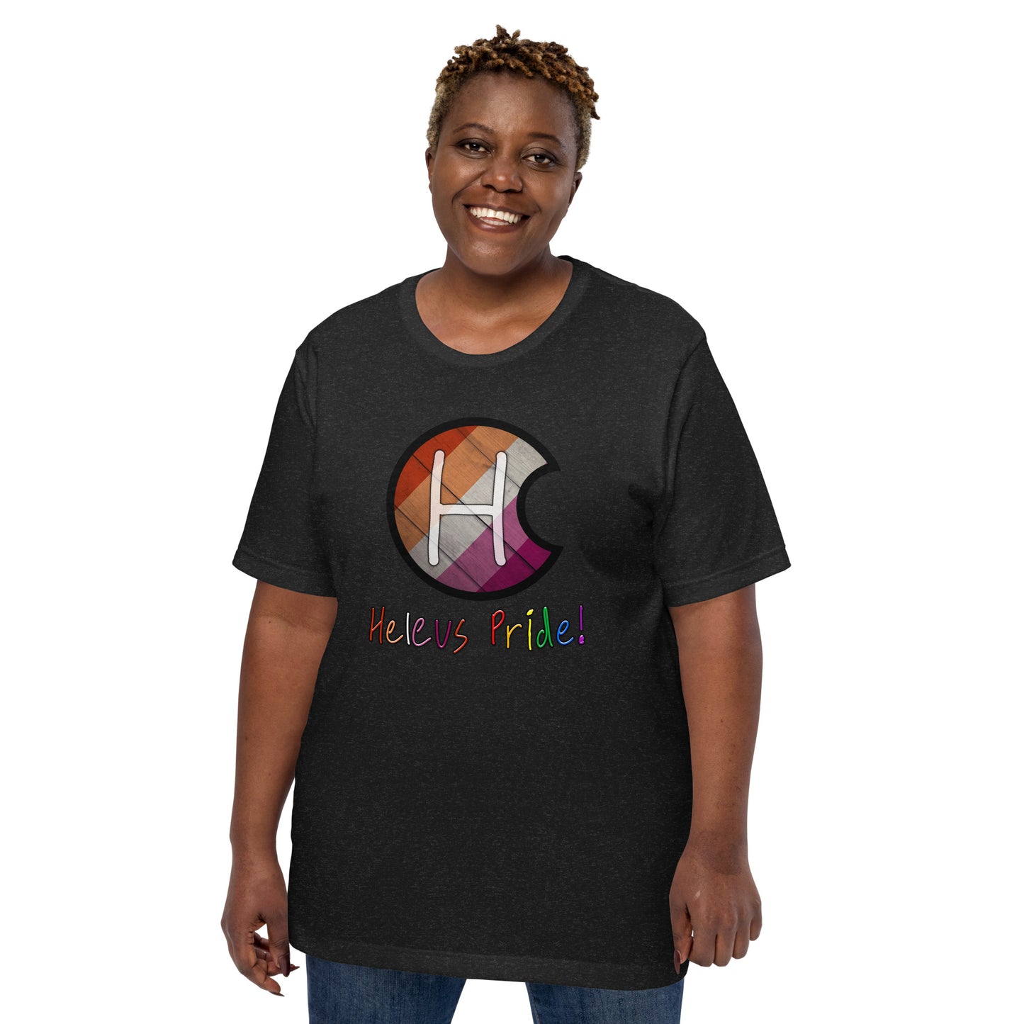 Heleus Pride Lesbian Shield Unisex t-shirt