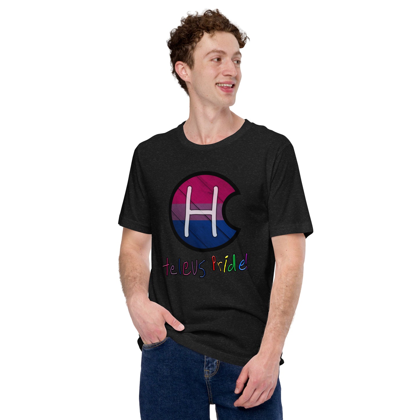 Heleus Pride Bisexual Shield Unisex t-shirt