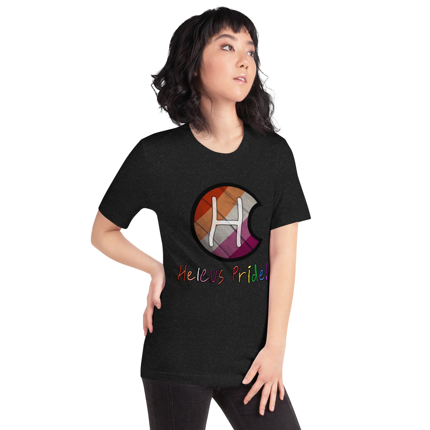 Heleus Pride Lesbian Shield Unisex t-shirt