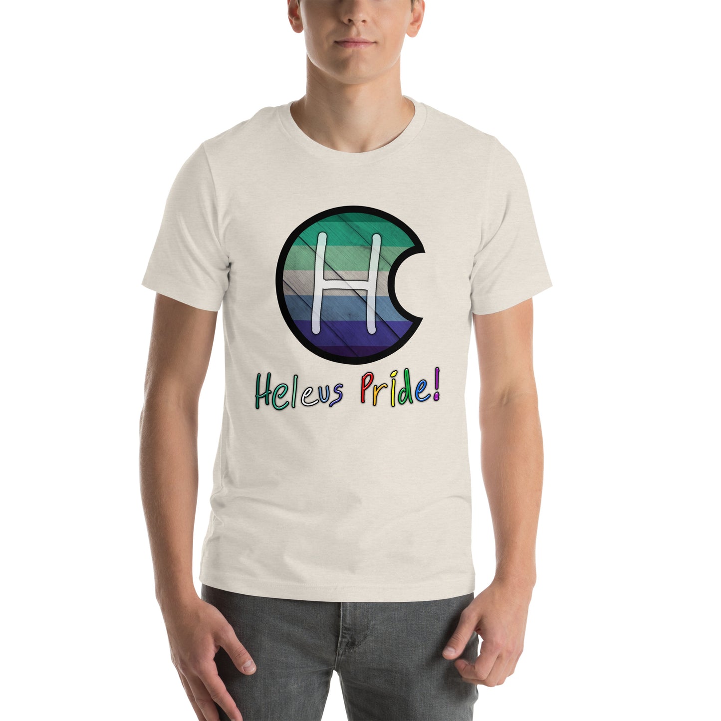 Heleus Pride Trans-Inclusive Gay Men's Shield Unisex t-shirt