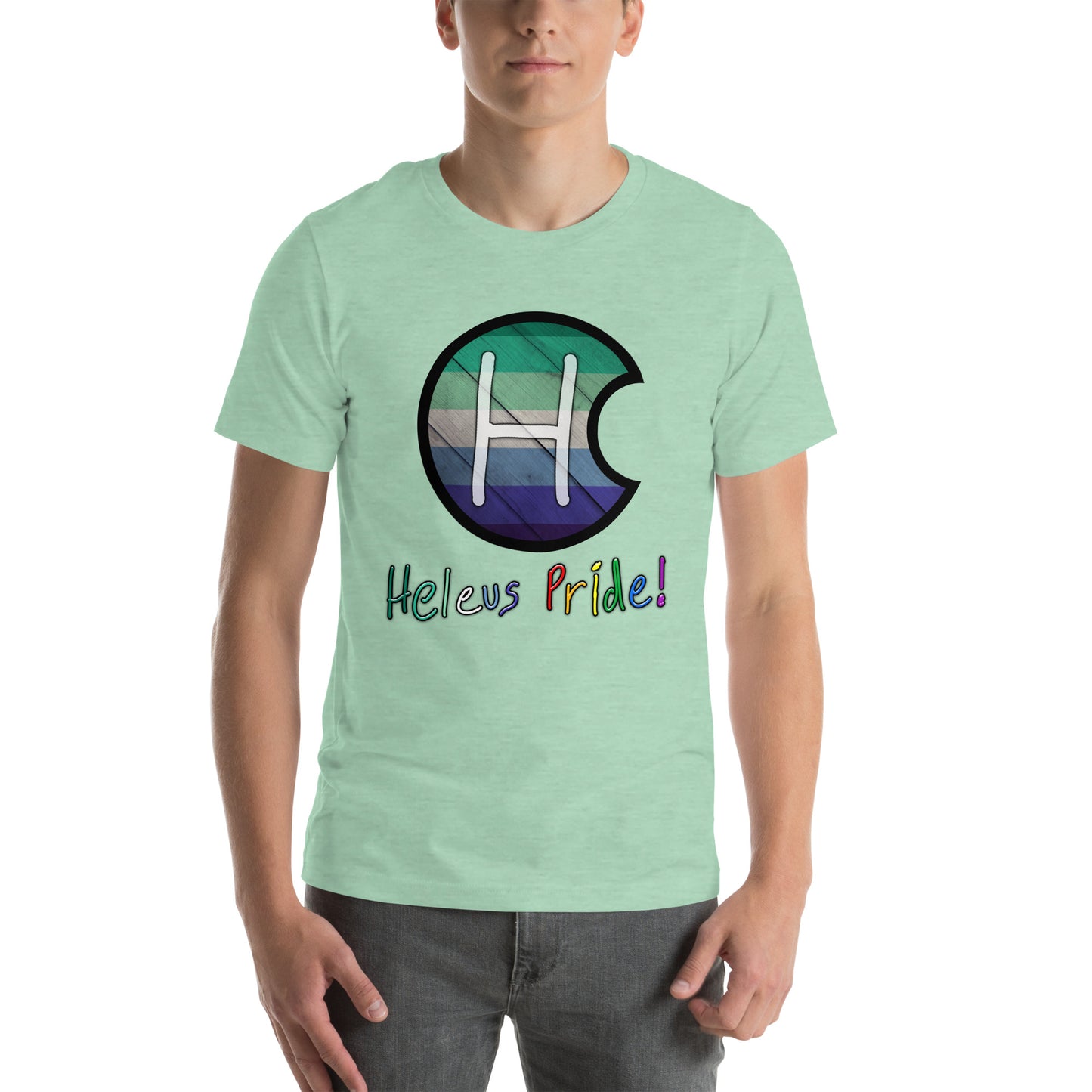 Heleus Pride Trans-Inclusive Gay Men's Shield Unisex t-shirt