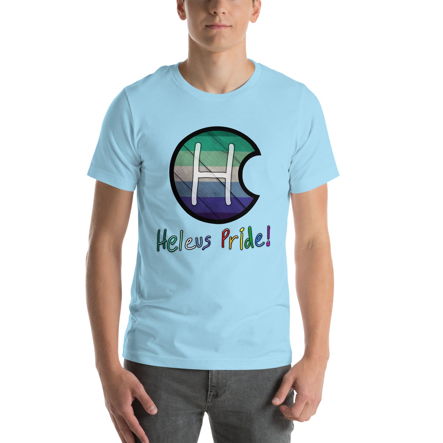 Heleus Pride Trans-Inclusive Gay Men's Shield Unisex t-shirt