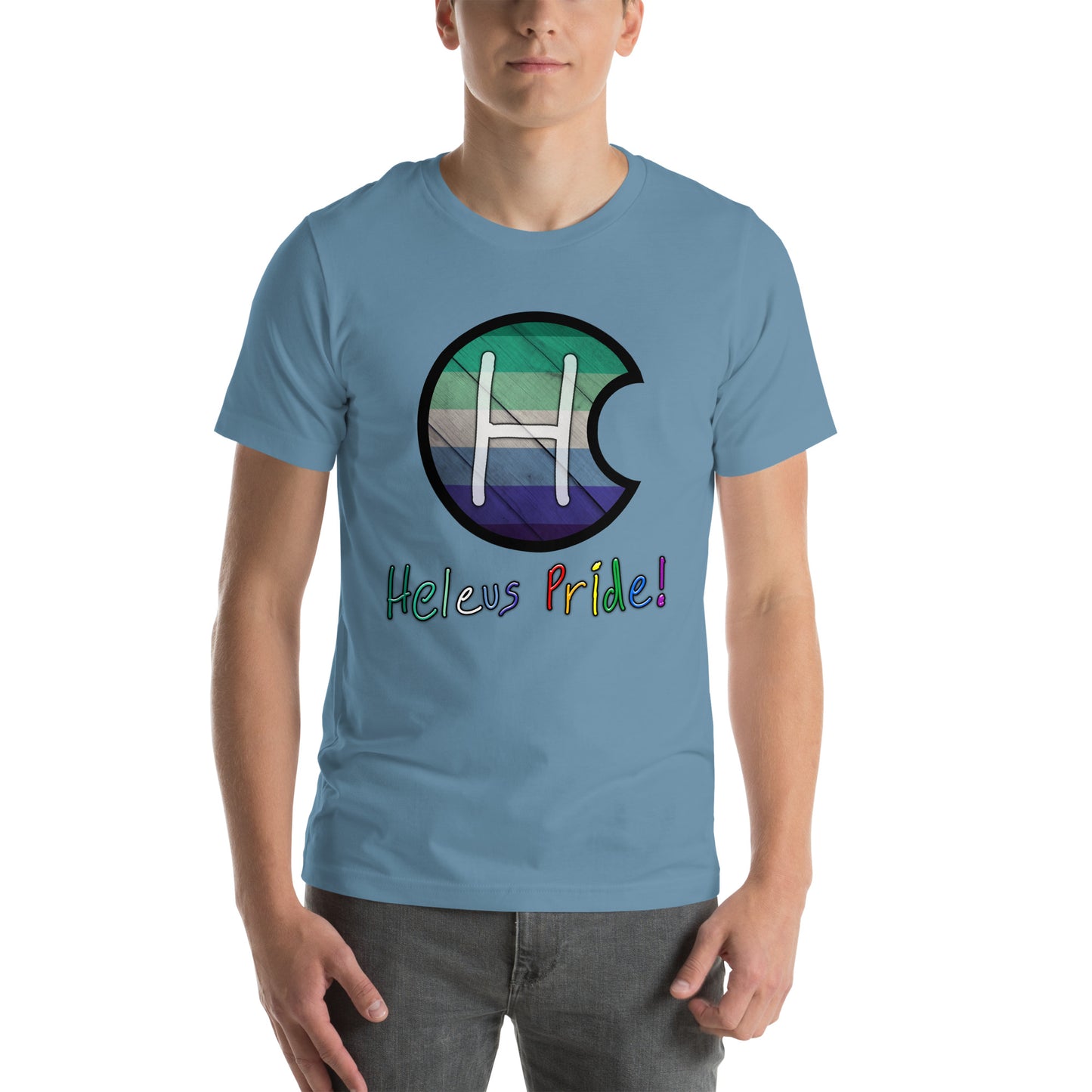 Heleus Pride Trans-Inclusive Gay Men's Shield Unisex t-shirt