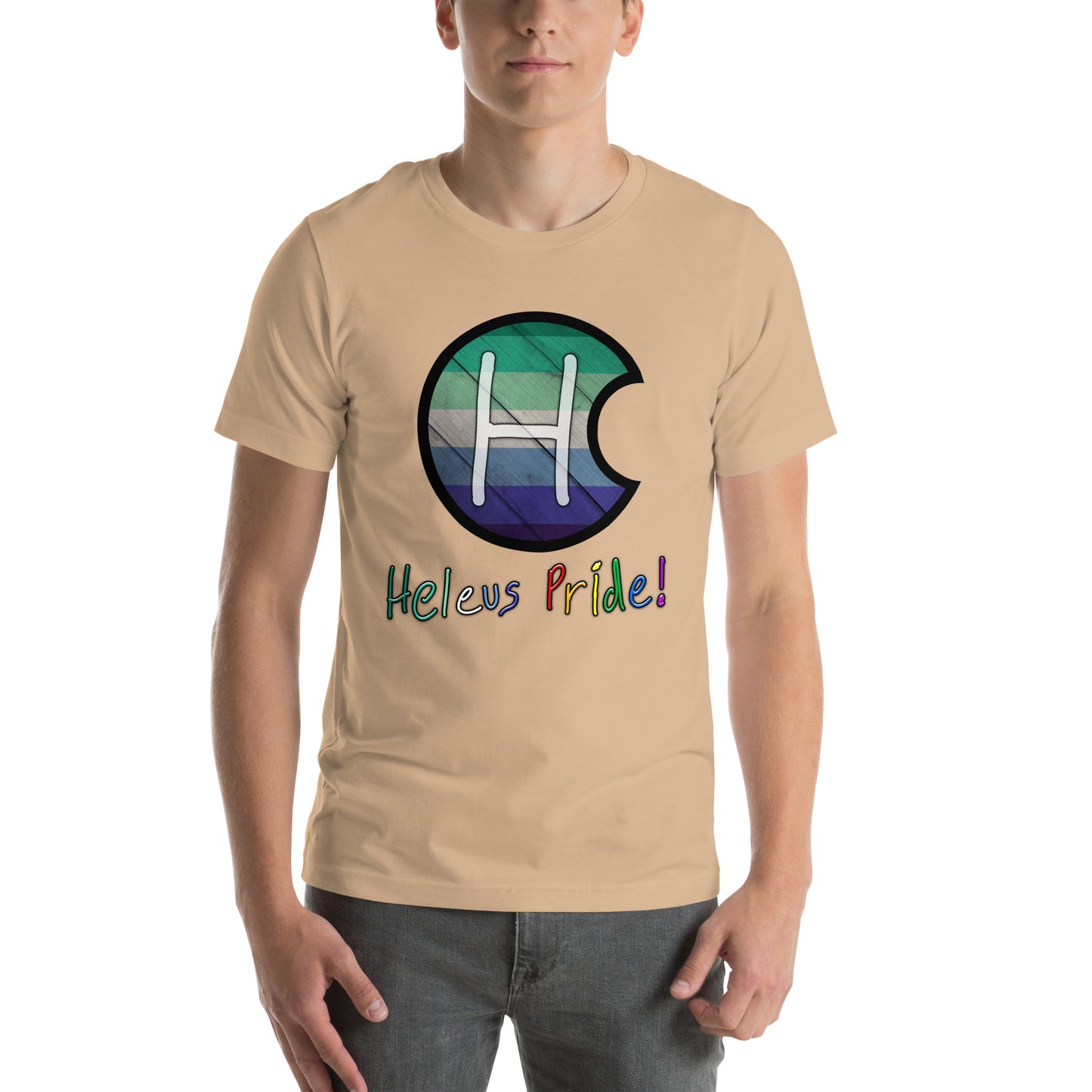 Heleus Pride Trans-Inclusive Gay Men's Shield Unisex t-shirt